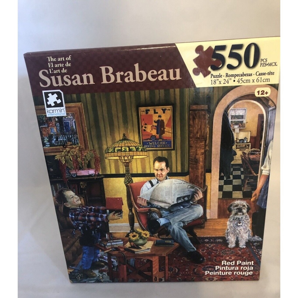 New Susan Brabeau Jigsaw Puzzle 550 pcs 18x24 Karmin International Red Paint